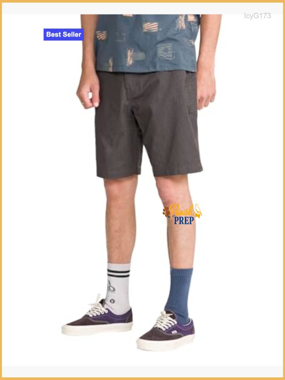 20" Inseam Chino Walk Shorts Flat Front Button Closure Fitted - Picture 2 of 7